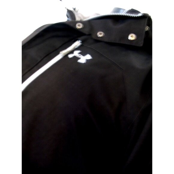 MENS UNDER ARMOUR M SOFT SHELL COAT LINED BLACK HOODED COAT go by measurement - Picture 7 of 13